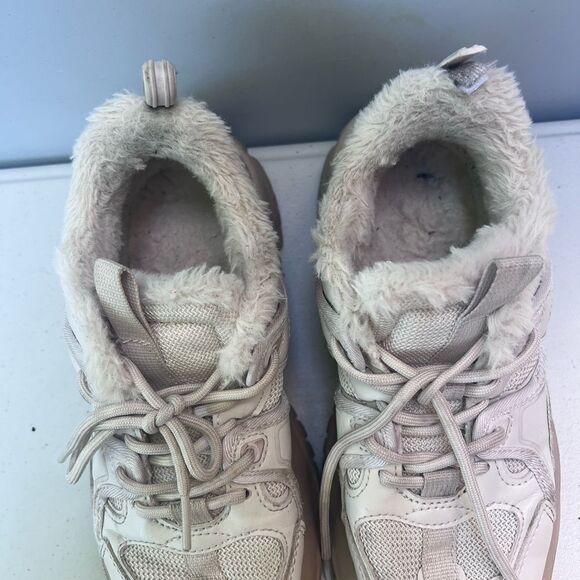 Zara Faux Fur Lined Chunky Sneakers Size 38 - Picture 3 of 8